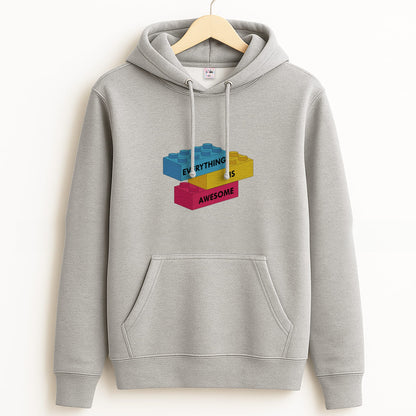 Everything Is Awesome Bricks Grey Hoodie