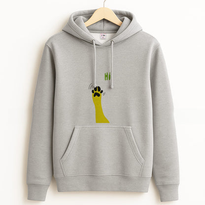 Hi - Dog Patterns Grey Hoodie