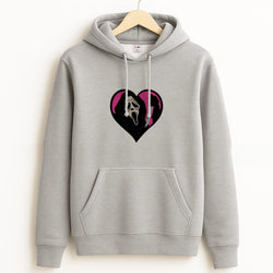 Heart face - Halloween Grey Hoodie