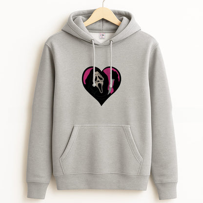 Heart face - Halloween Grey Hoodie