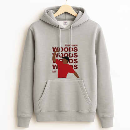 Woods Dark Red Grey Hoodie