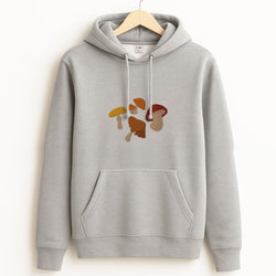 Mushroom Pattern - Autumn  Grey Hoodie