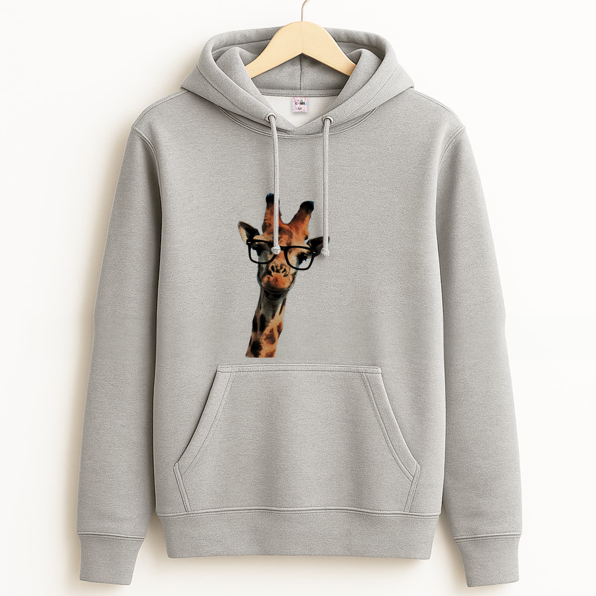 Hipster Giraffe Tumblr Grey Hoodie