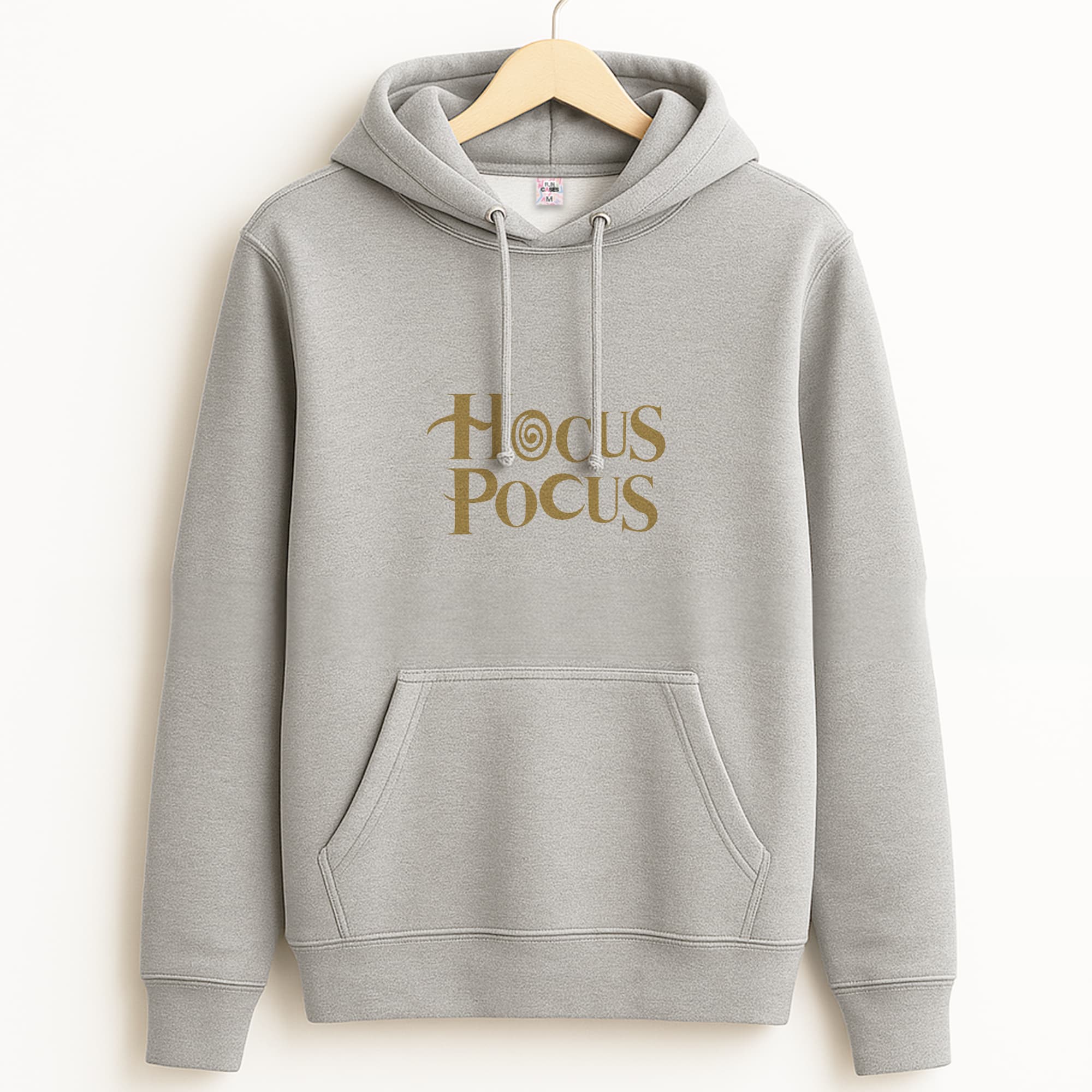 Text - Hocus Halloween Grey Hoodie
