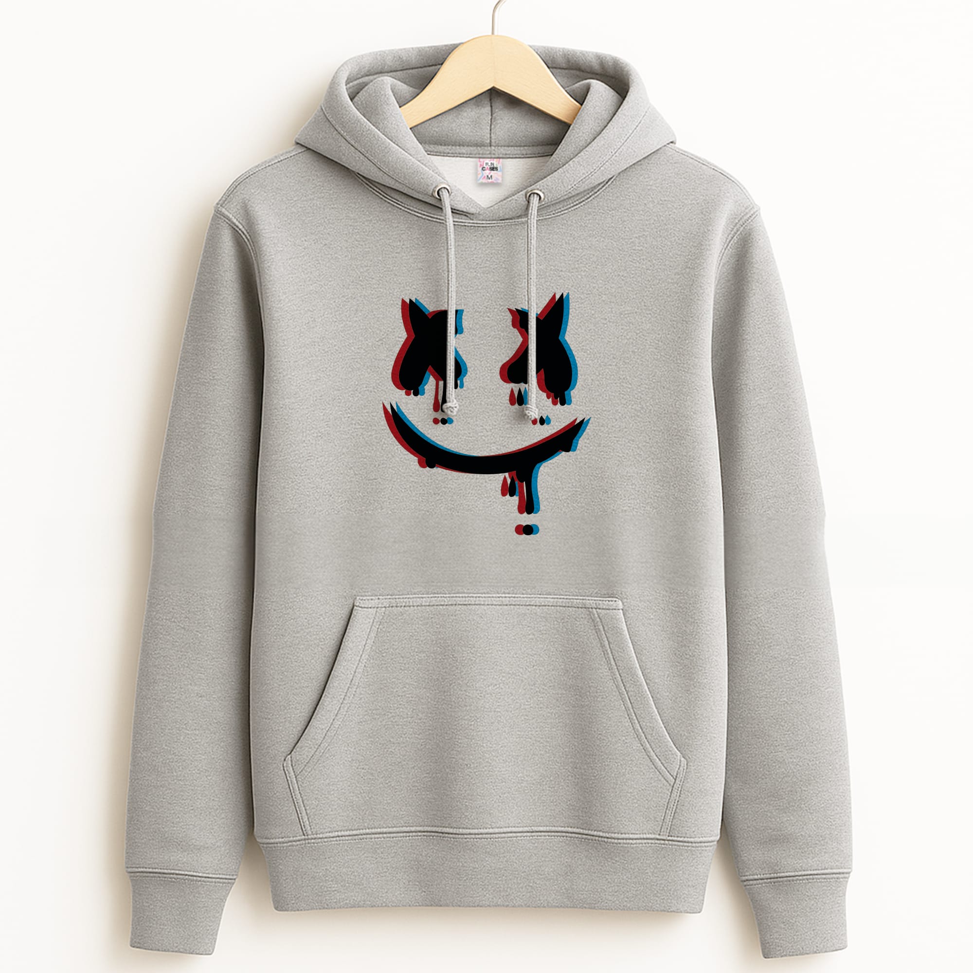 Blue Blur - White Helmet DJ Grey Hoodie