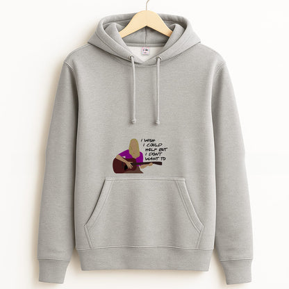 I Wish I Could Help But I Don't Want To Grey Hoodie
