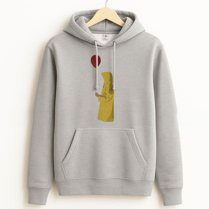 Holding Balloon - Clown Grey Hoodie