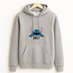 Blue Alien - Personalised Disney Grey Hoodie