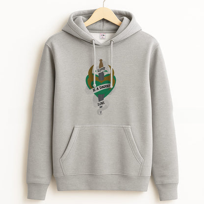 Love Is A Dagger Grey Hoodie