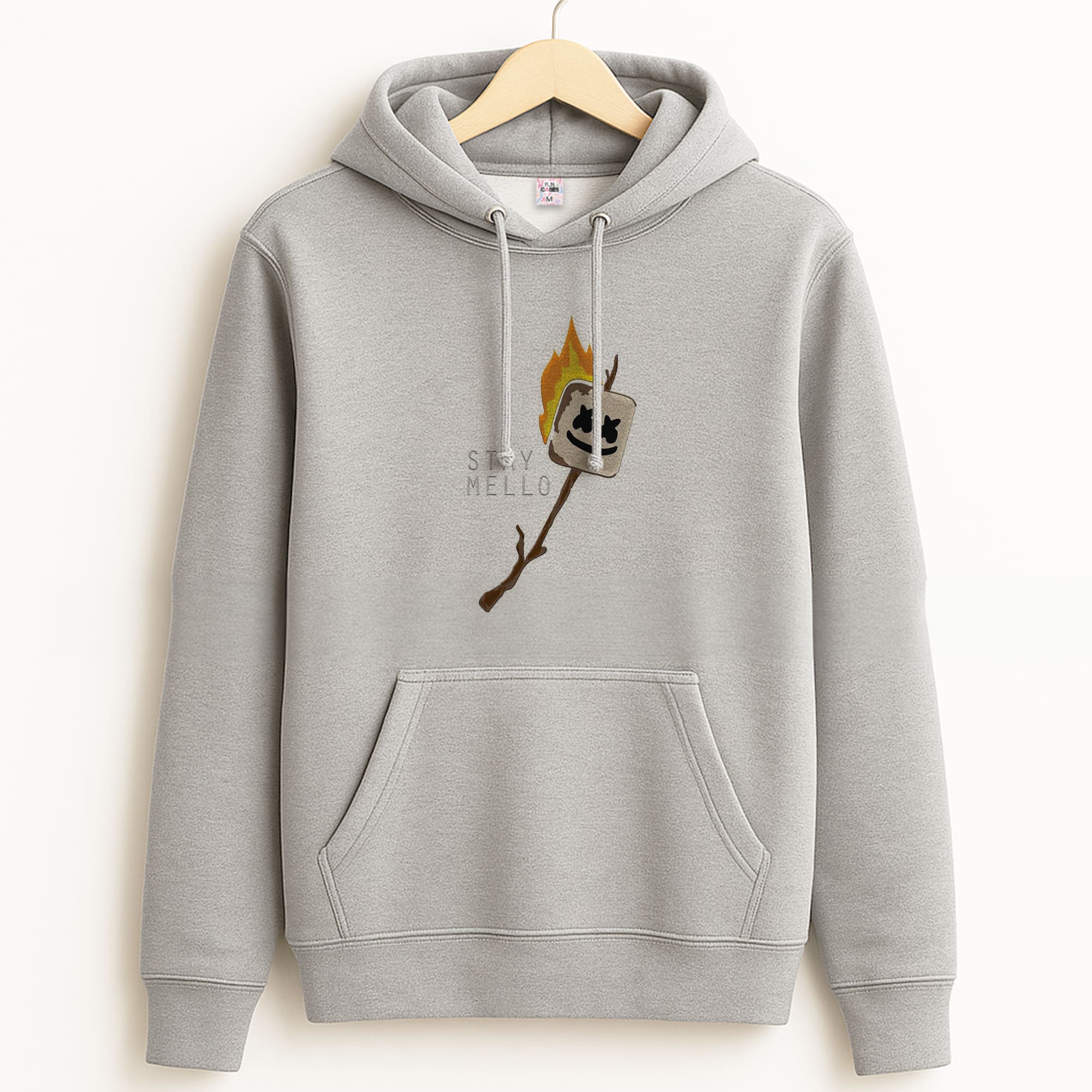 Stay Mello White Helmet DJw - White Helmet DJ Hoodie