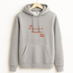 Hot Girl Summer Kisses Grey Hoodie