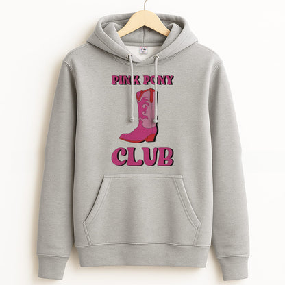 Zebra Print Pink Pony Club Grey Hoodie