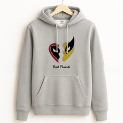 Superhero Best Friends Locket Grey Hoodie