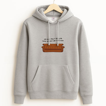 No One Told You Pattern Grey Hoodie
