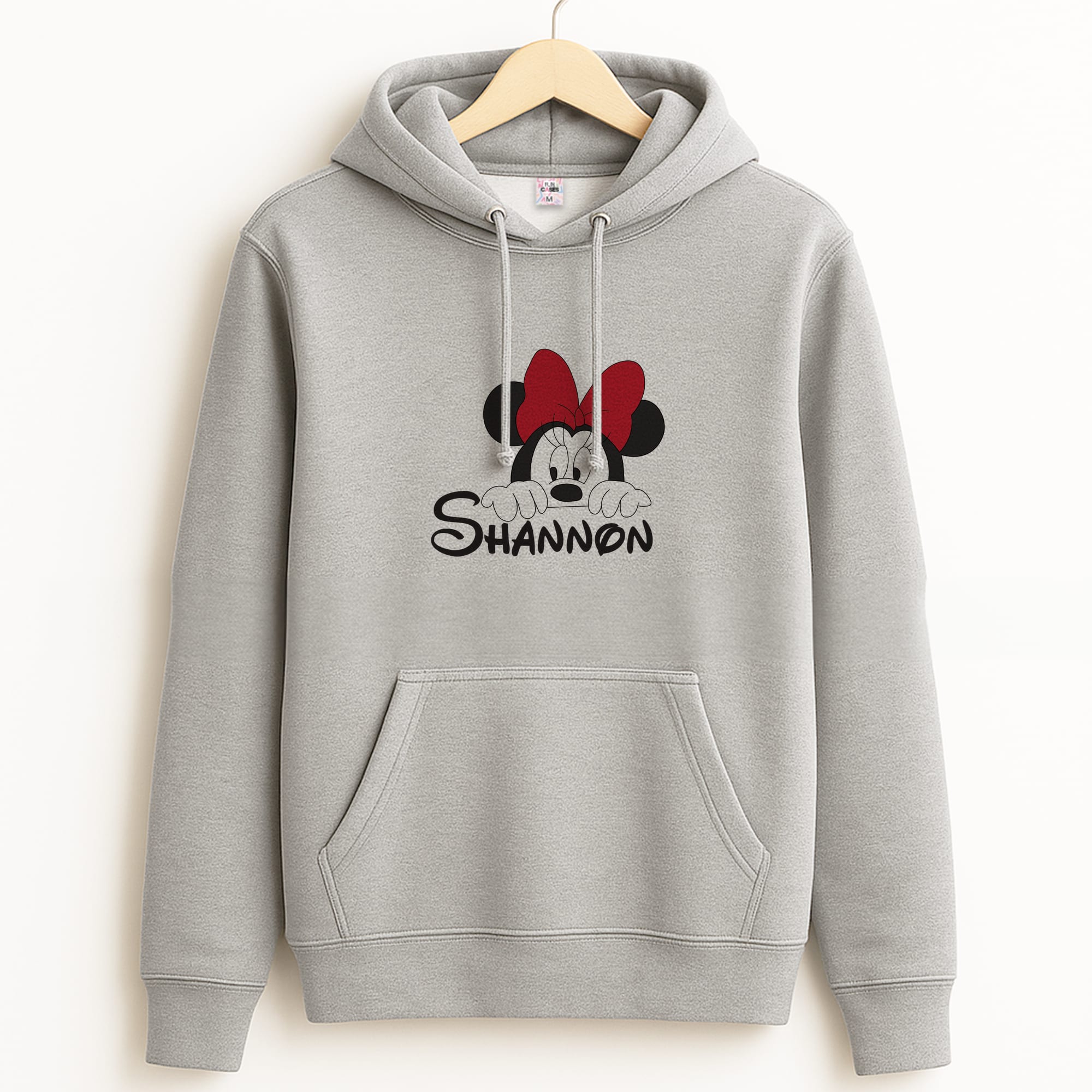 Minnie Mouse - Personalised Fairytale Grey Hoodie