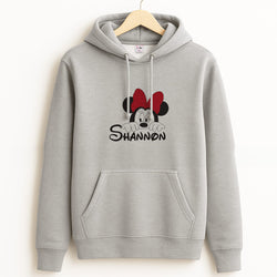 Minnie Mouse - Personalised Fairytale Grey Hoodie