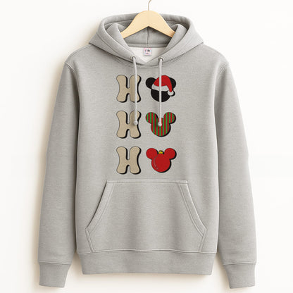 Ho Ho Ho Mickey Grey Hoodie