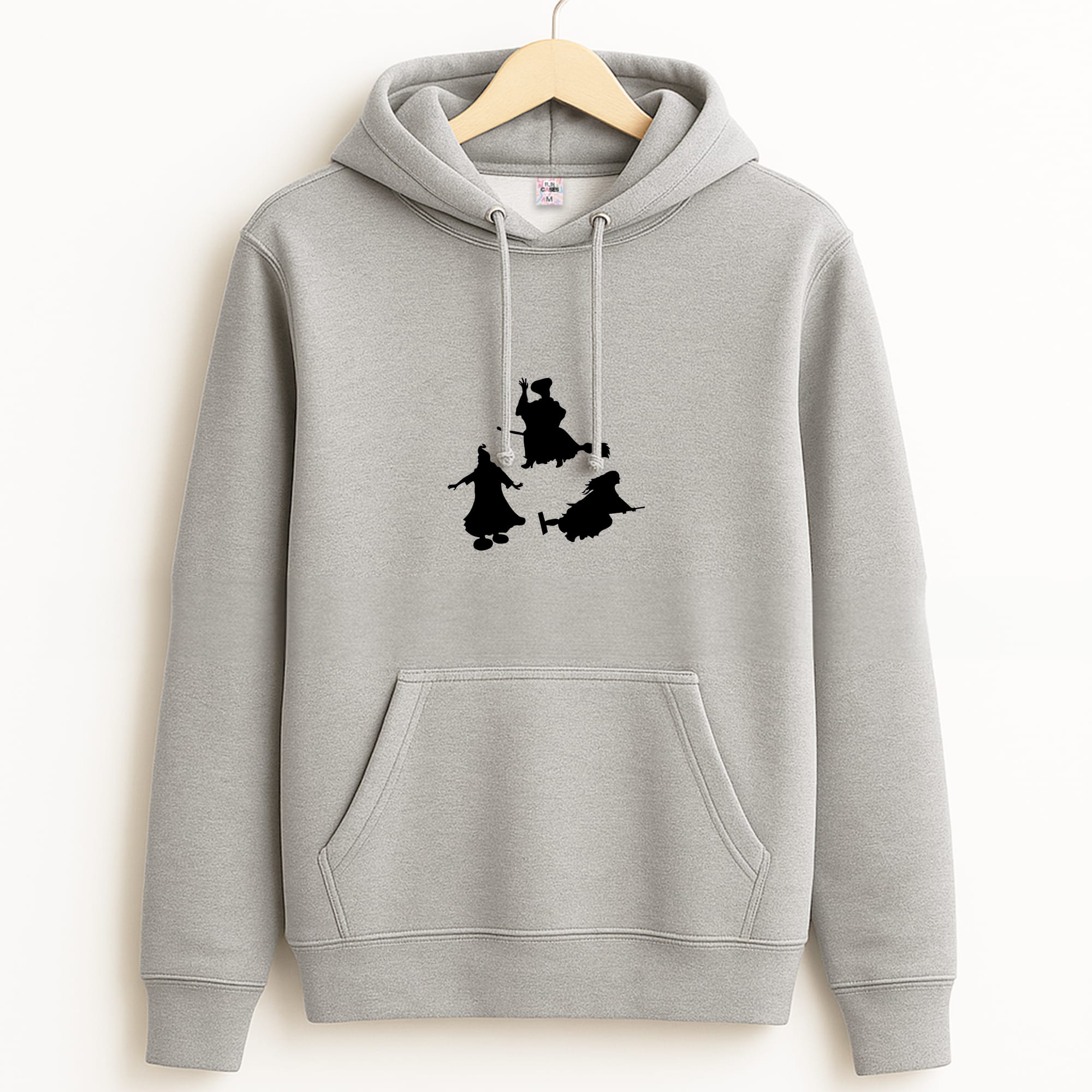 Witches Outline - Hocus Halloween Grey Hoodie
