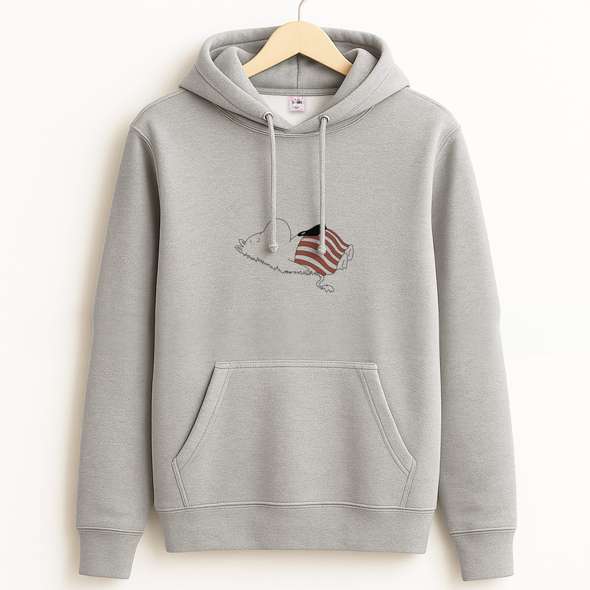 Moom On Grass Grey Hoodie