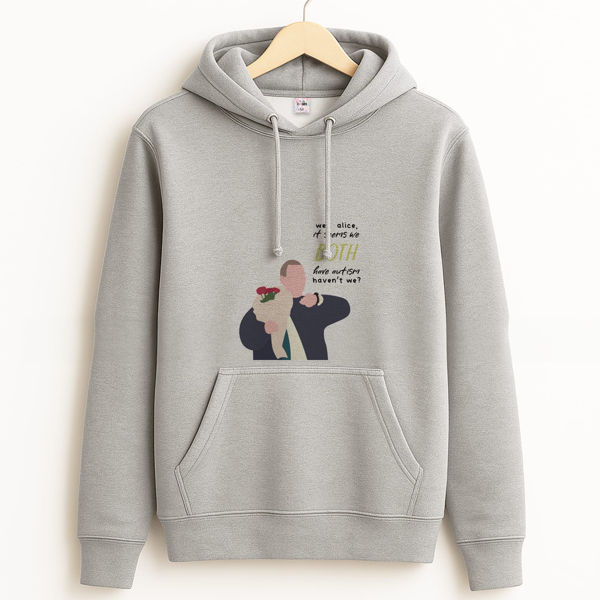 Seems We Both Have Autism - British Pop Culture Grey Hoodie