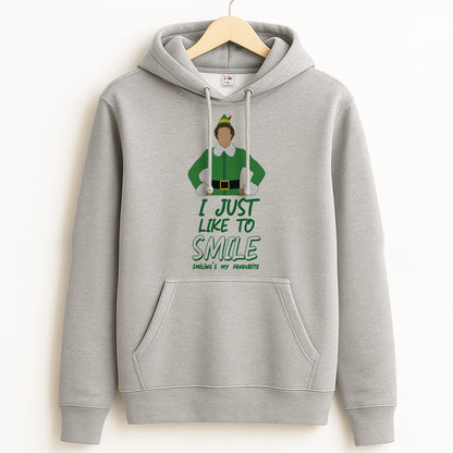 I Just Like To Smile Grey Hoodie