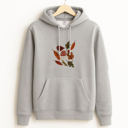 Autumn Pattern Grey Hoodie