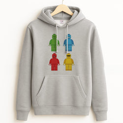 Bricks Figures Rainbow Grey Hoodie
