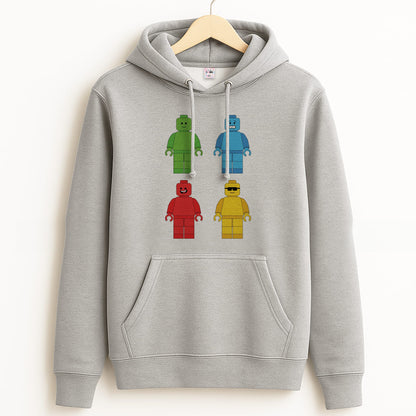 Bricks Figures Rainbow Grey Hoodie