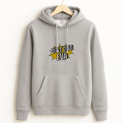 Comic Book Best Dad Eva Grey Hoodie