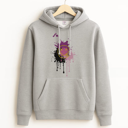 Pink Graffiti - Skate Aesthetic  Grey Hoodie