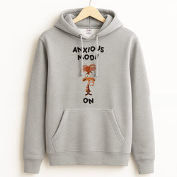 Anxious Mode On - Inside Out Grey Hoodie