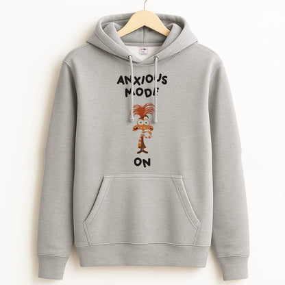 Anxious Mode On - Inside Out Grey Hoodie