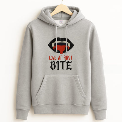 Love At First Bite - VD Grey Hoodie