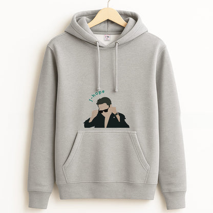 J-Hope Glasses - K Pop Grey Hoodie