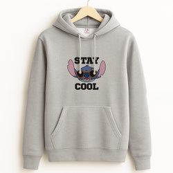 Stay Cool Blue Alien Grey Hoodie