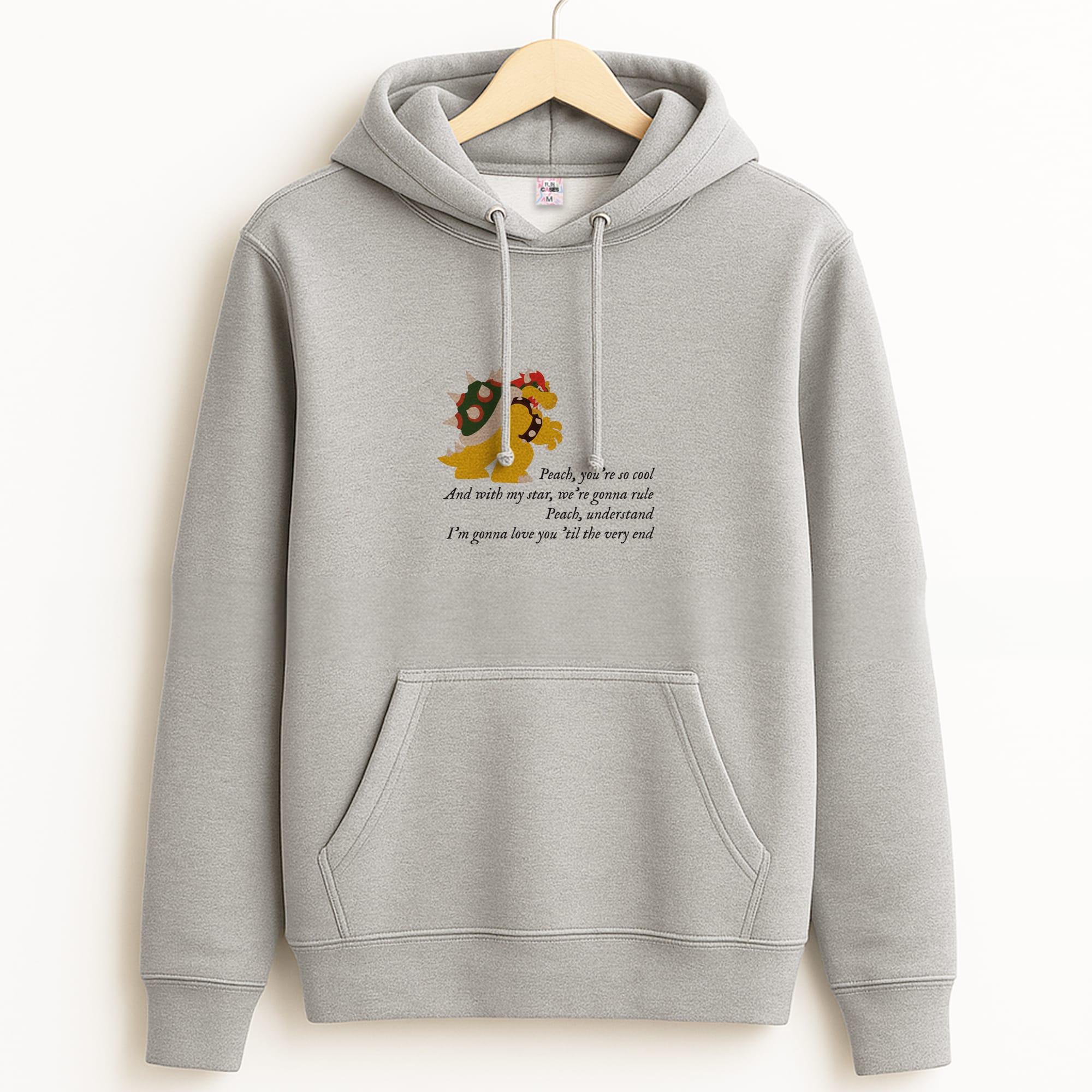 Peach, You're So Cool Grey Hoodie