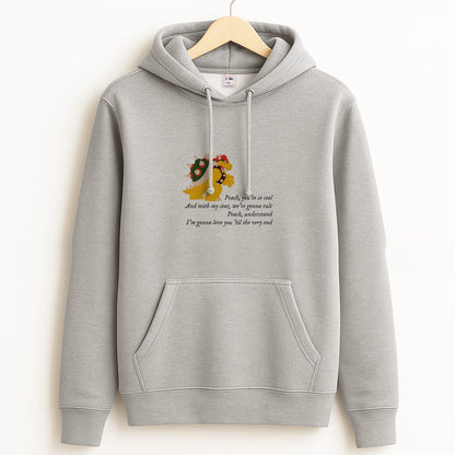 Peach, You're So Cool Grey Hoodie
