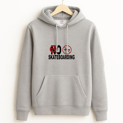 Go Skateboarding - Skate Aesthetic  Grey Hoodie