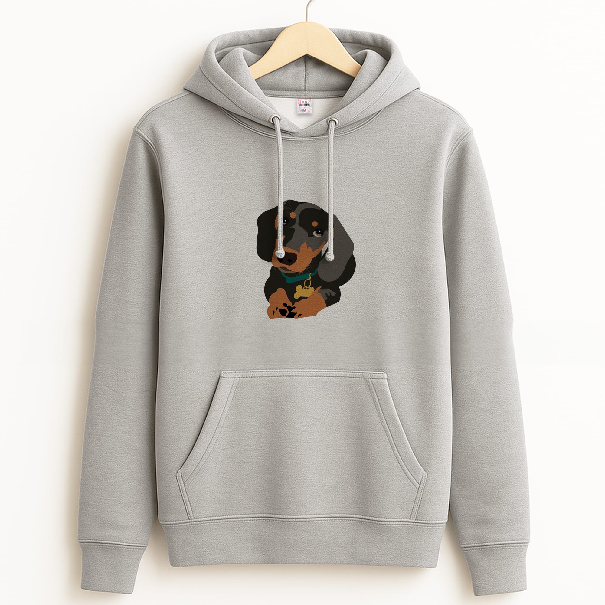 Black & brown - Dachshunds Grey Hoodie