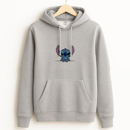 Alien Blue Leaning Grey Hoodie