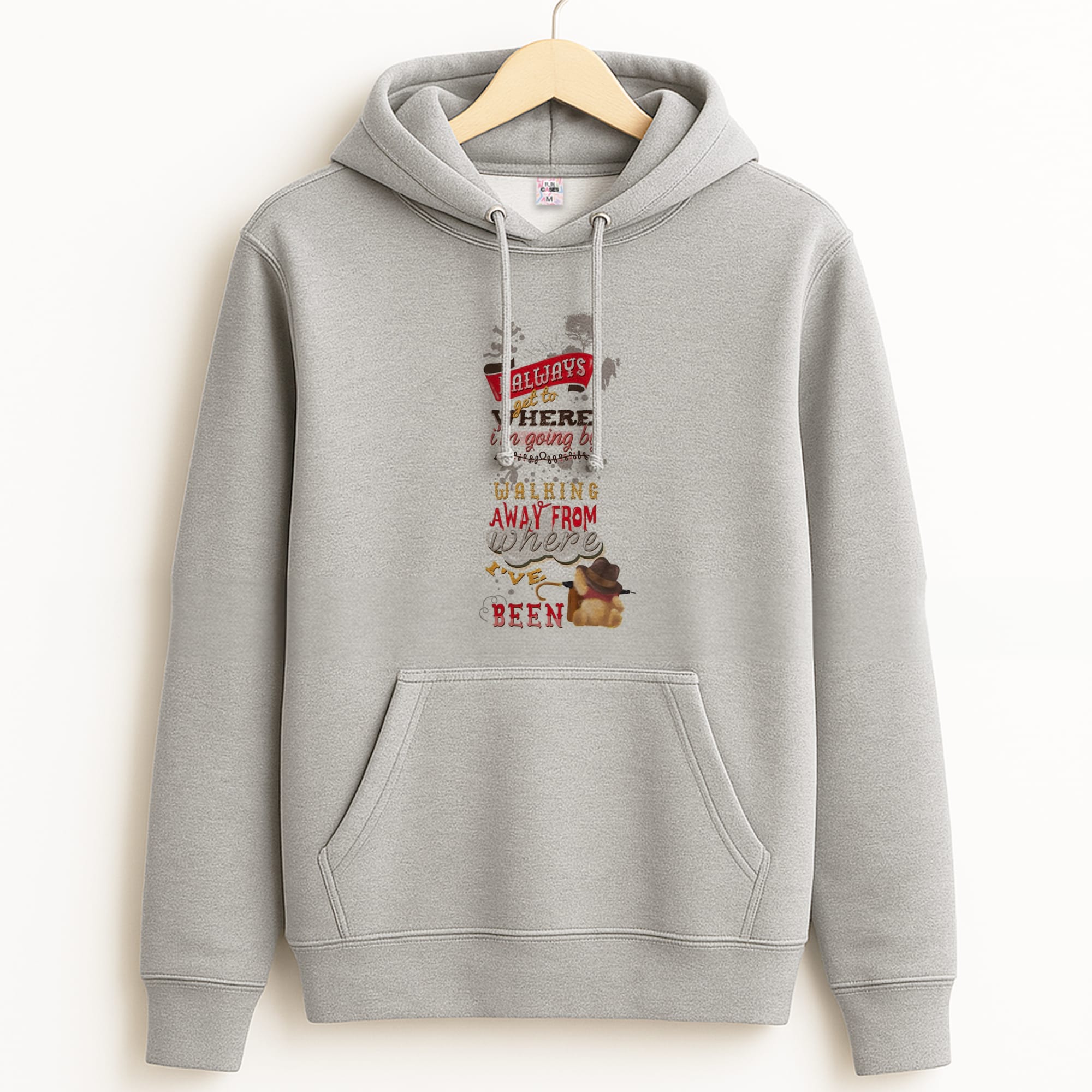 I Always Get Where I'm Going - Winnie Quote Grey Hoodie