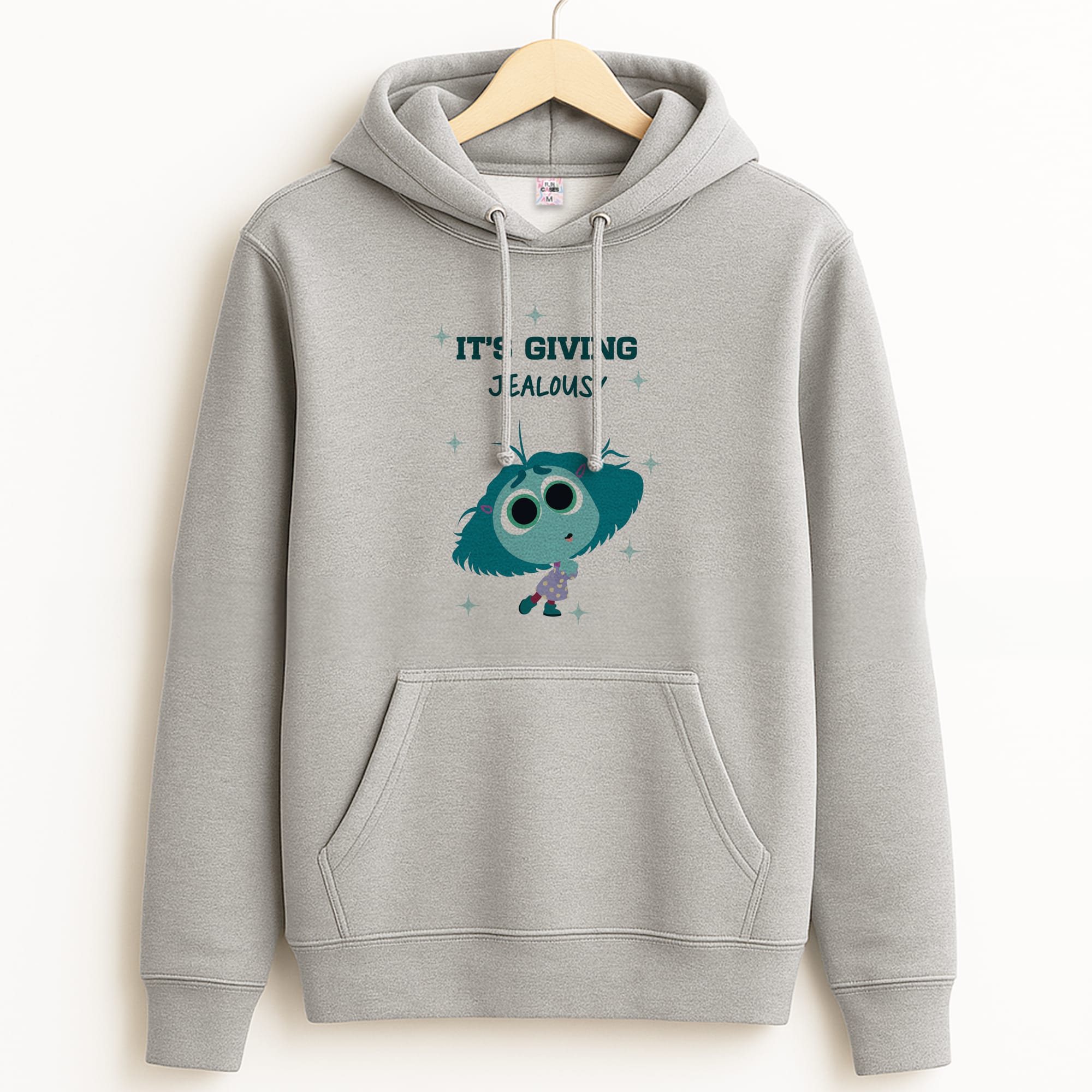 It's Giving Jelousy - Inside Out Grey Hoodie