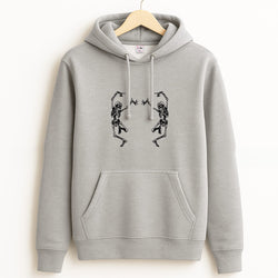 Dancing Skeletons - Halloween Grey Hoodie