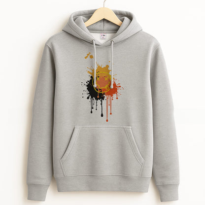 Orange Graffiti - Skate Aesthetic  Grey Hoodie