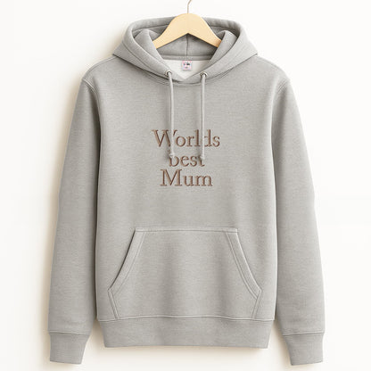 Worlds Best Mum - Floral Mother's Day Grey Hoodie