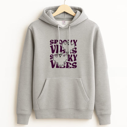 Spooky Vibes Pink Grey Hoodie