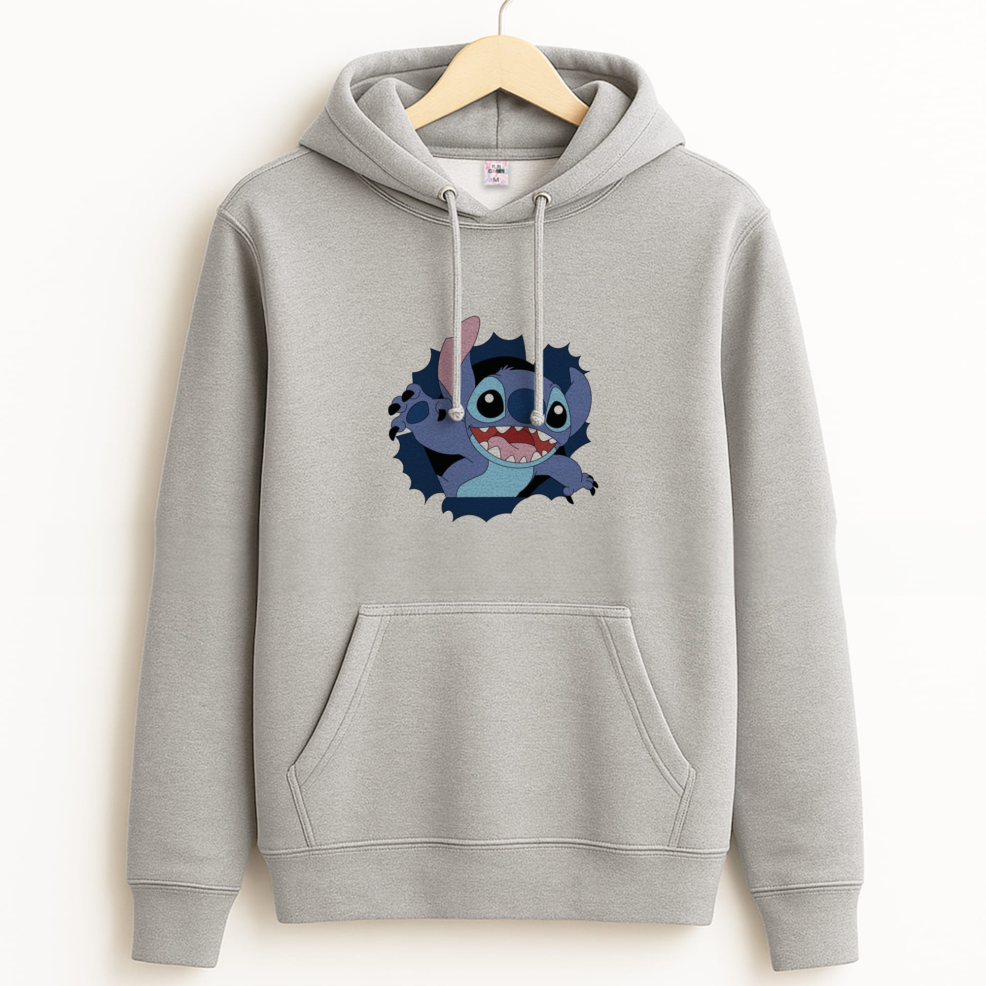 Torn Blue Alien Grey Hoodie