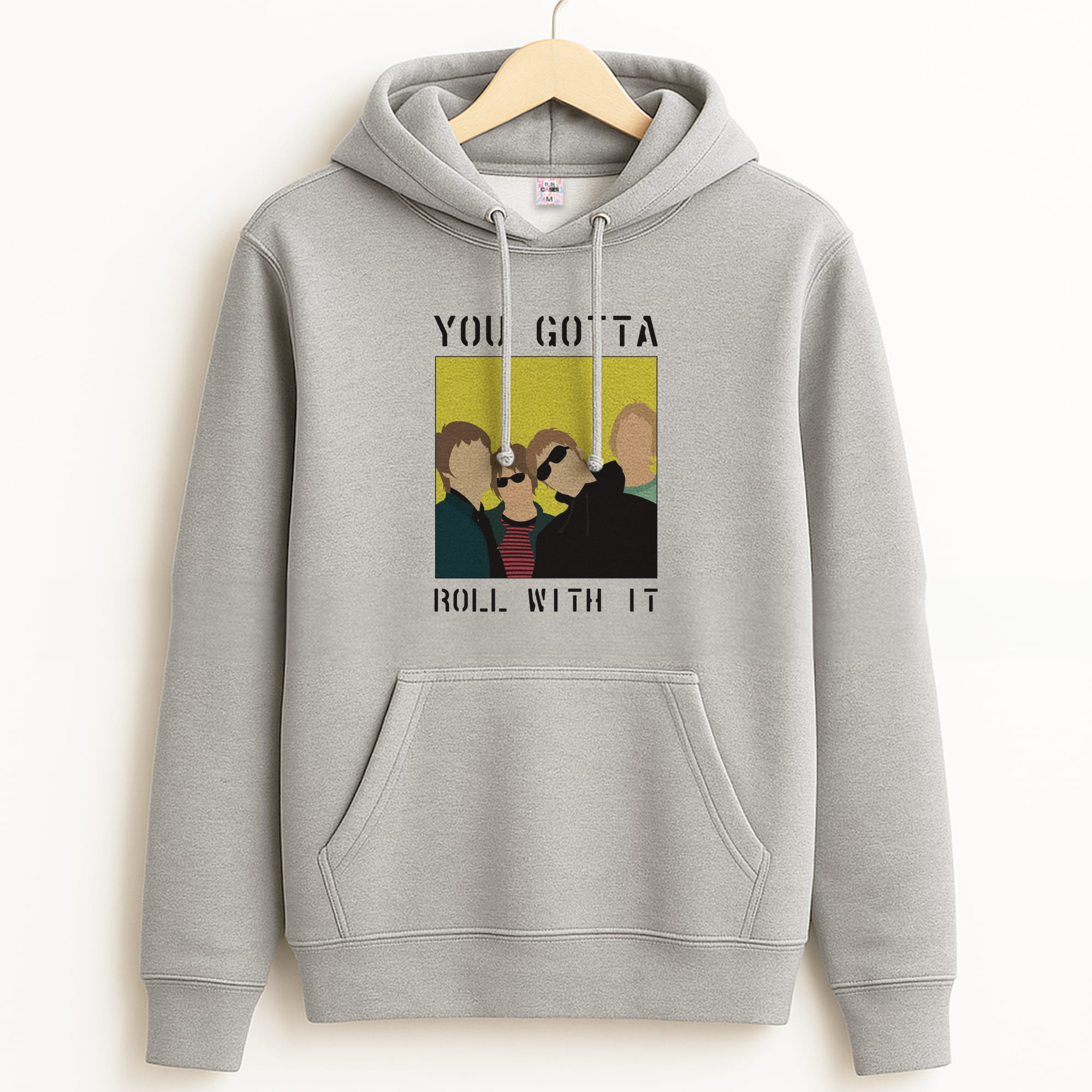 You Gotta Roll With It Grey Hoodie