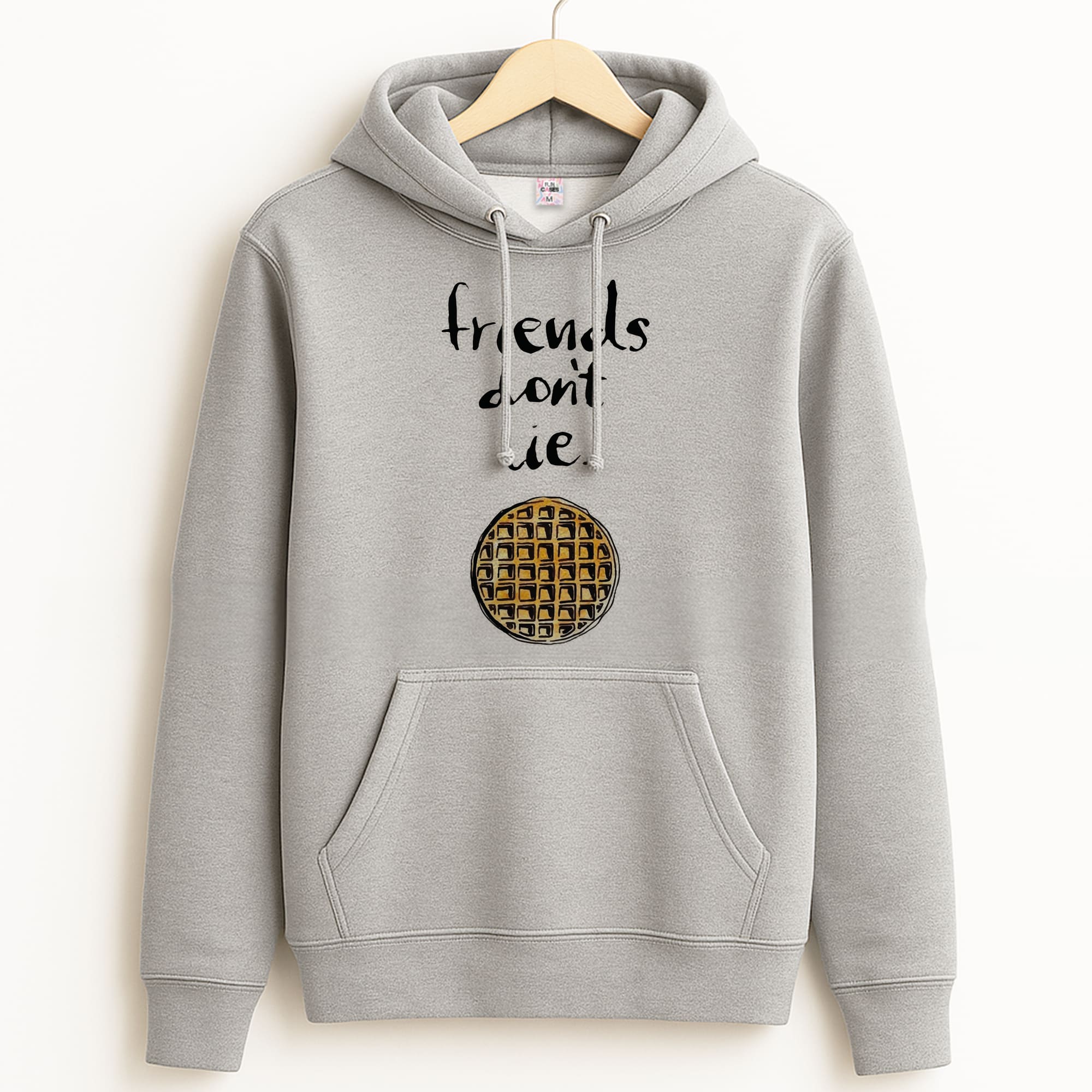 Friends Don't Lie Waffle Hoodie