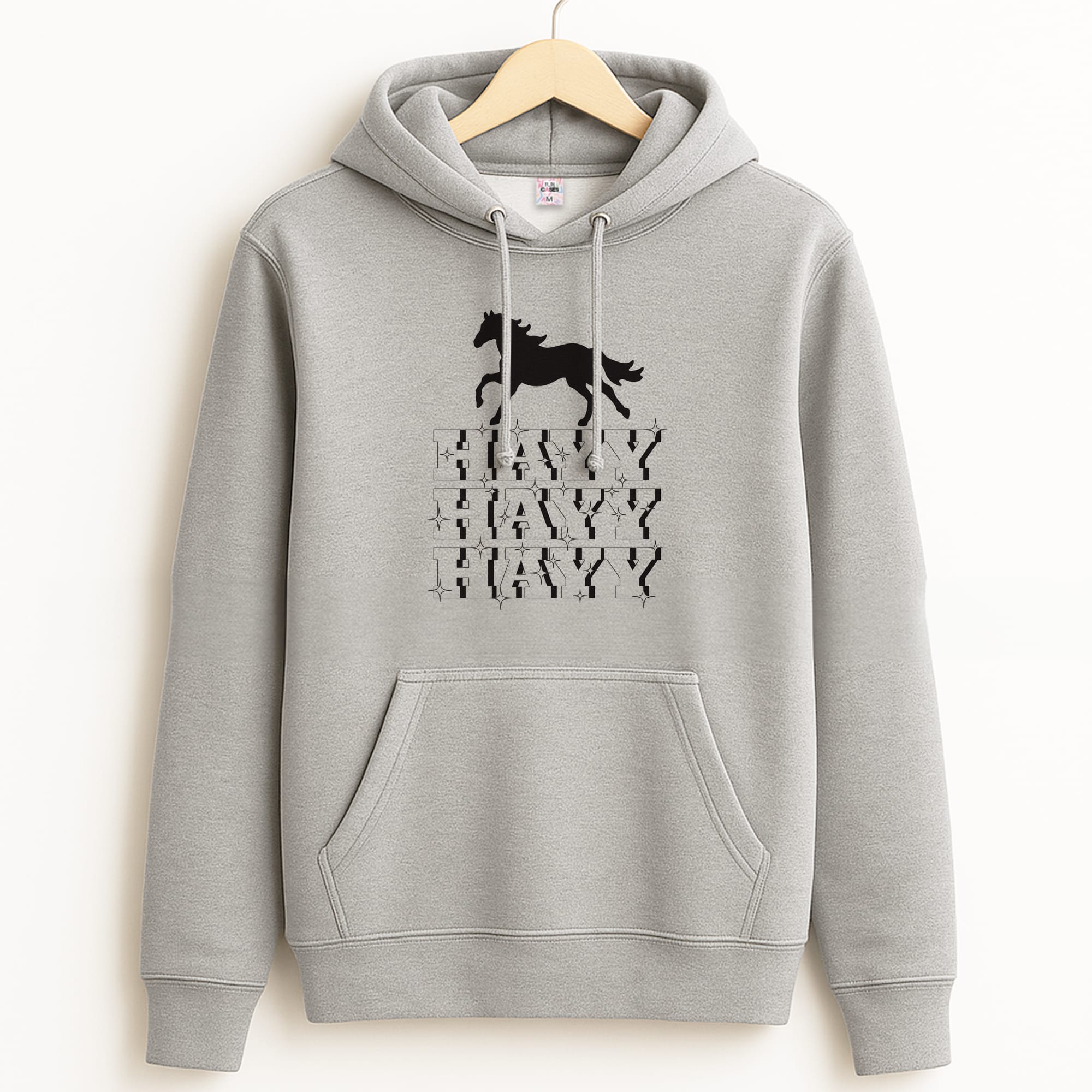 Hayy Hayy Hayy - Horses Grey Hoodie